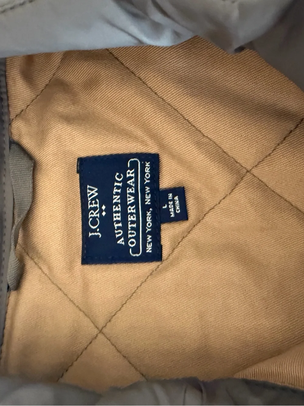 Quilted JCrew Vest - Gray